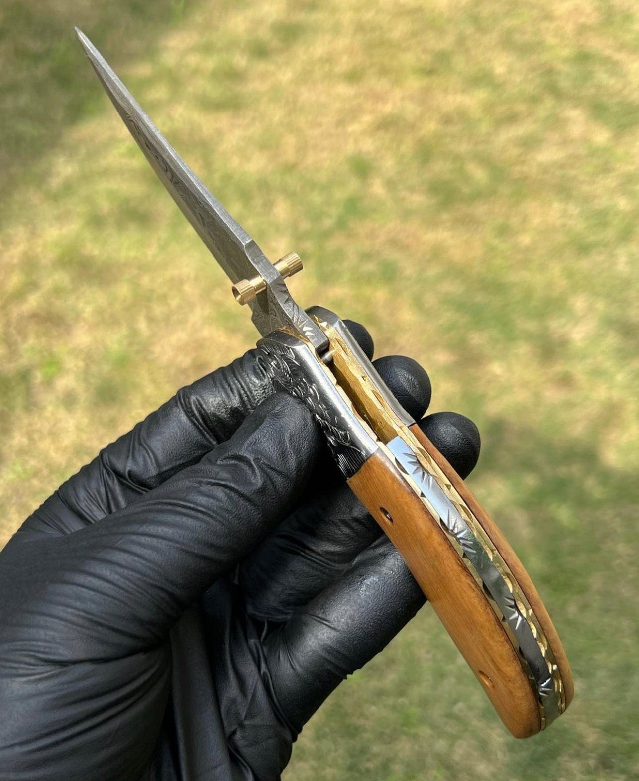 cskforged Damascus Blade EDC Folding Pocket Knife