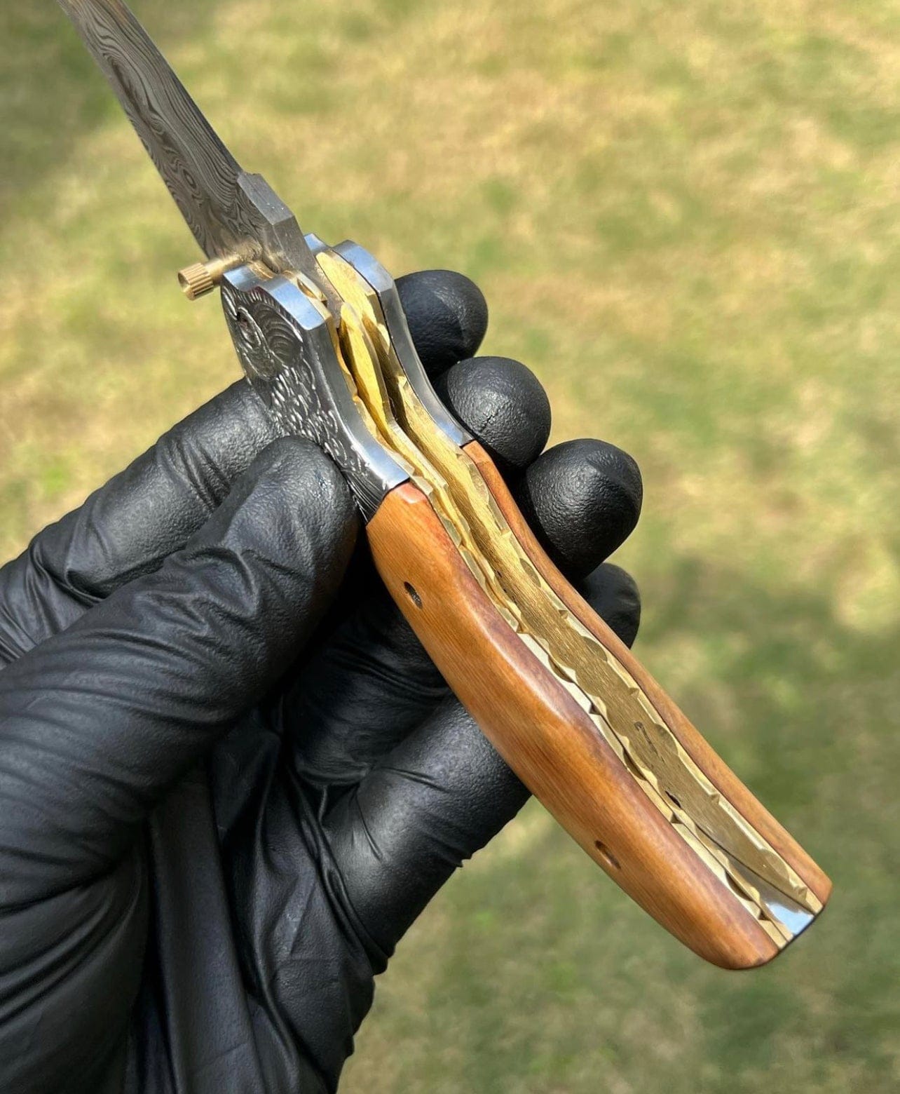 cskforged Damascus Blade EDC Folding Pocket Knife
