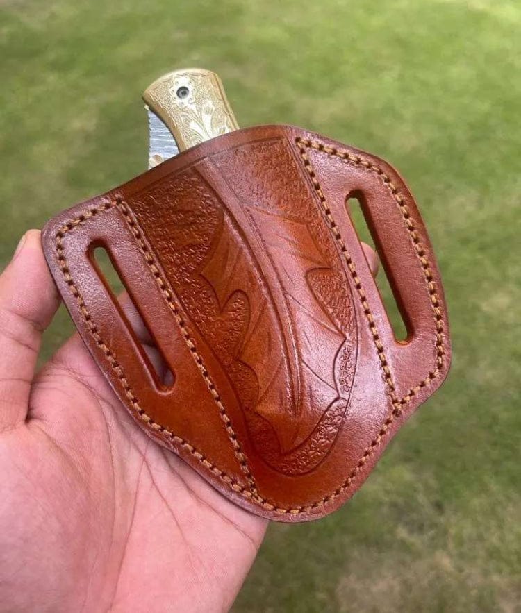 cskforged Damascus Blade EDC Pocket Knife