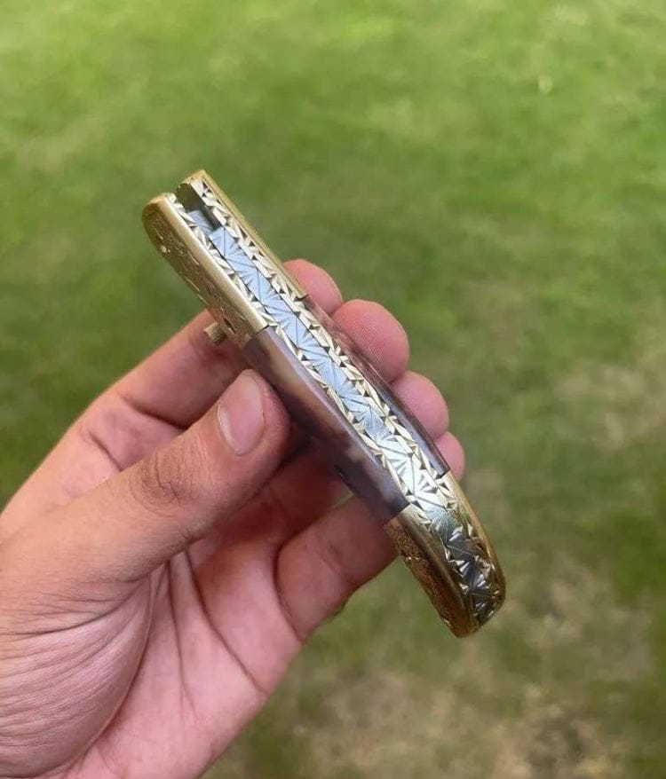 cskforged Damascus Blade EDC Pocket Knife
