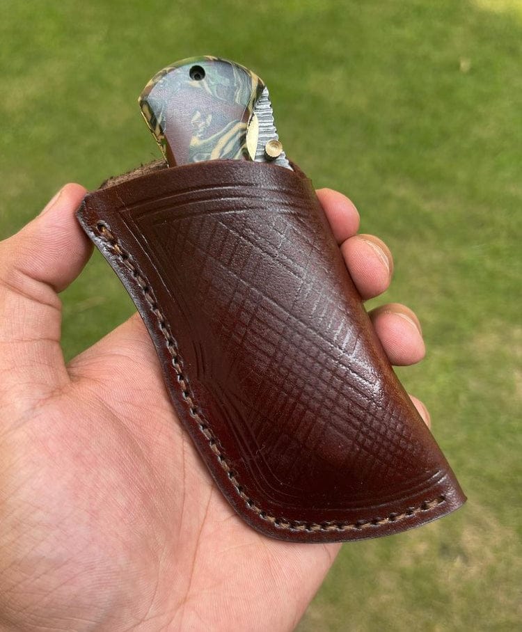 cskforged Damascus folding Damascus Blade EDC Folding Pocket Knife