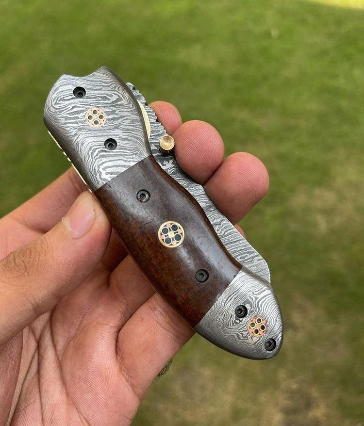 cskforged Damascus folding Damascus Folding Blade EDC Pocket Knife