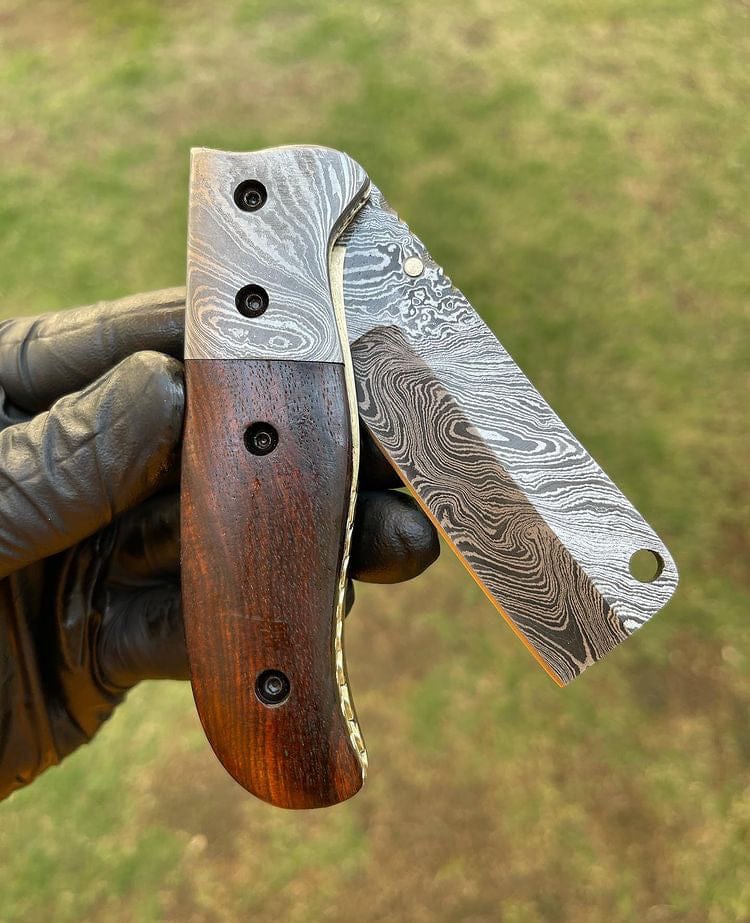 cskforged Damascus folding Damascus Folding Blade EDC Pocket Knife