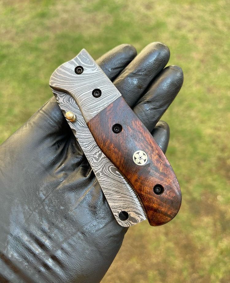 cskforged Damascus folding Damascus Folding Blade EDC Pocket Knife