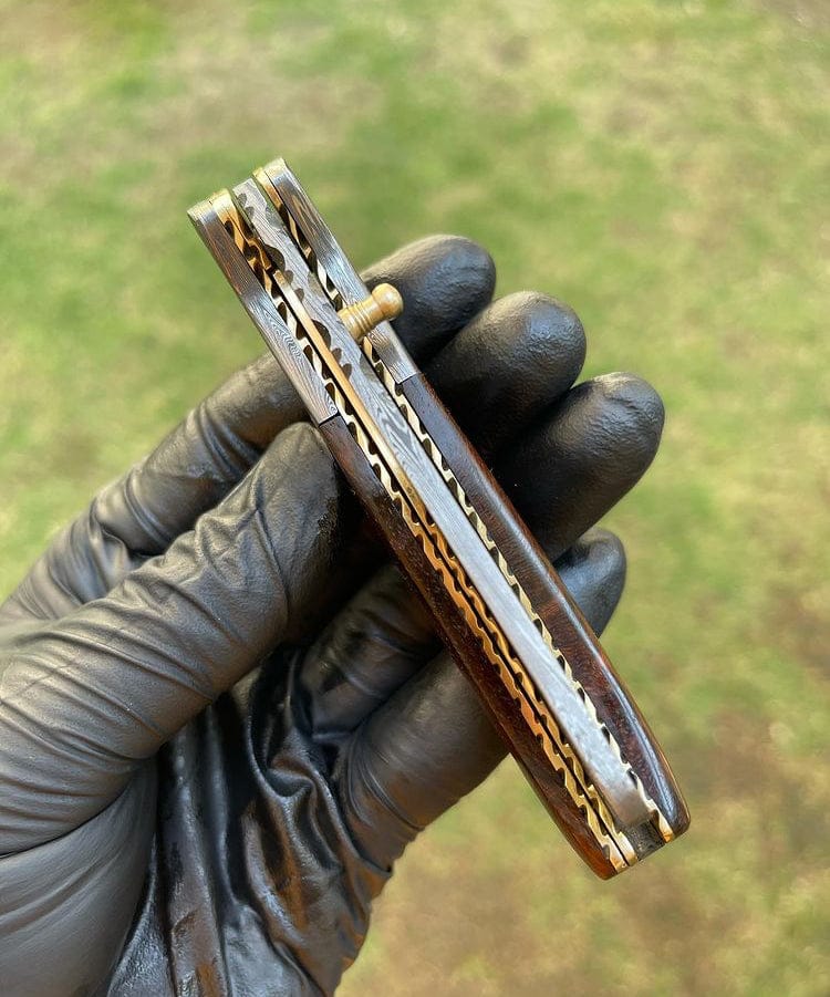 cskforged Damascus folding Damascus Folding Blade EDC Pocket Knife