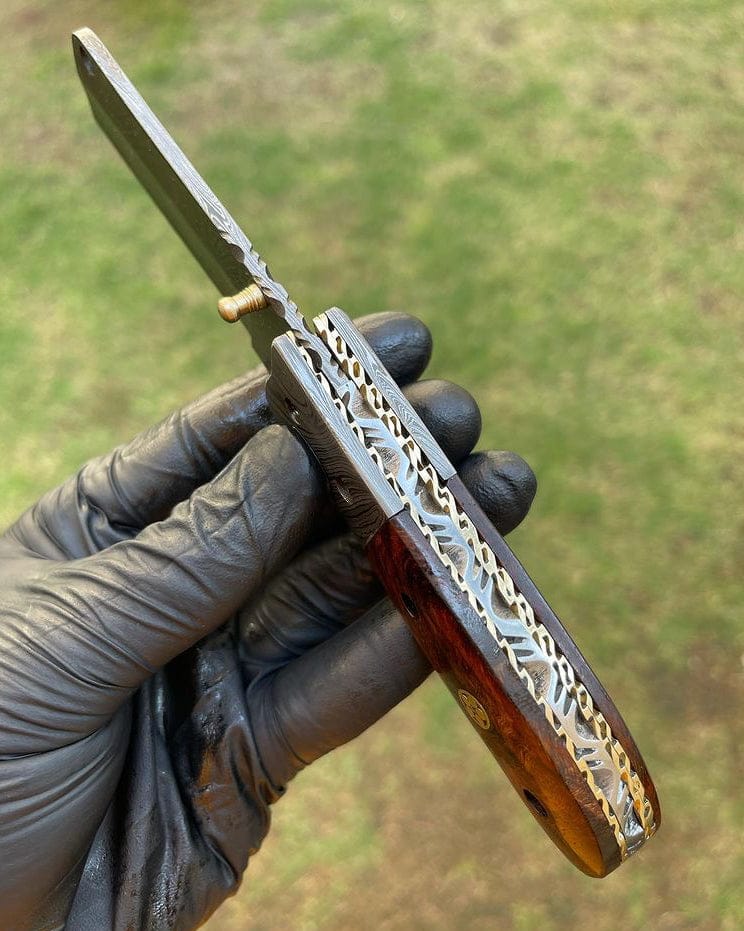 cskforged Damascus folding Damascus Folding Blade EDC Pocket Knife
