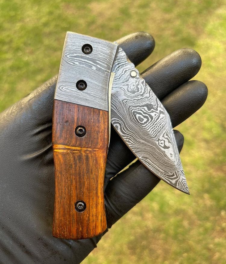 cskforged Damascus folding Damascus Folding Blade EDC Pocket Knife