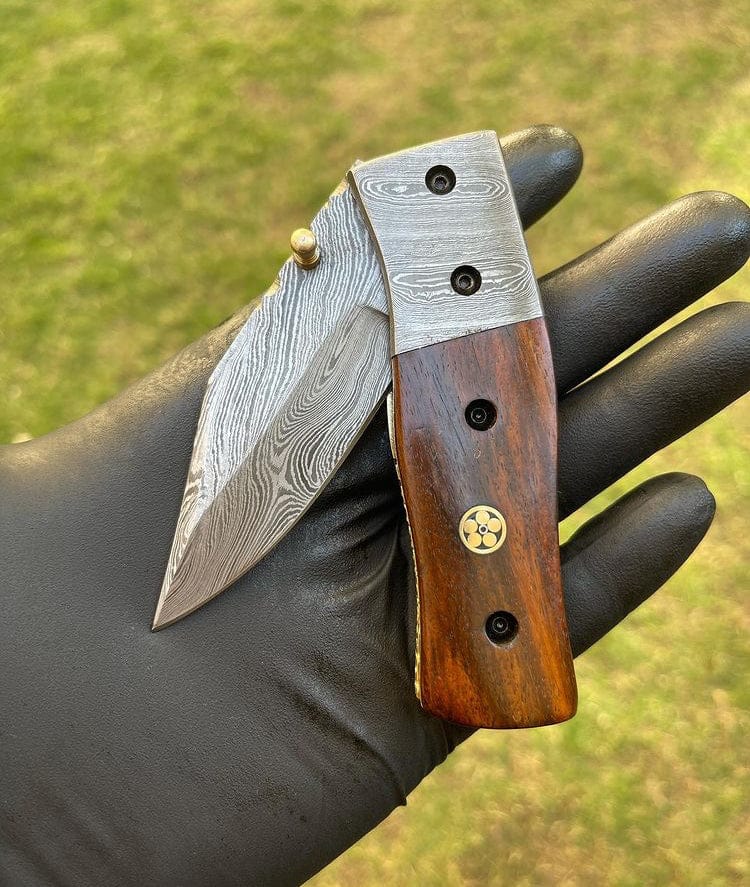 cskforged Damascus folding Damascus Folding Blade EDC Pocket Knife