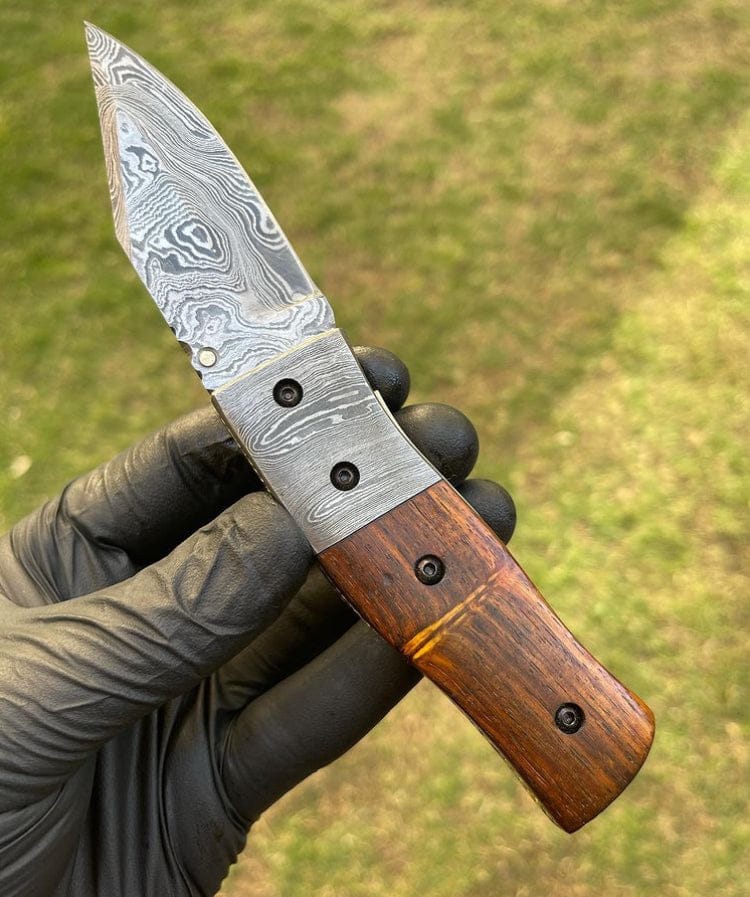 cskforged Damascus folding Damascus Folding Blade EDC Pocket Knife