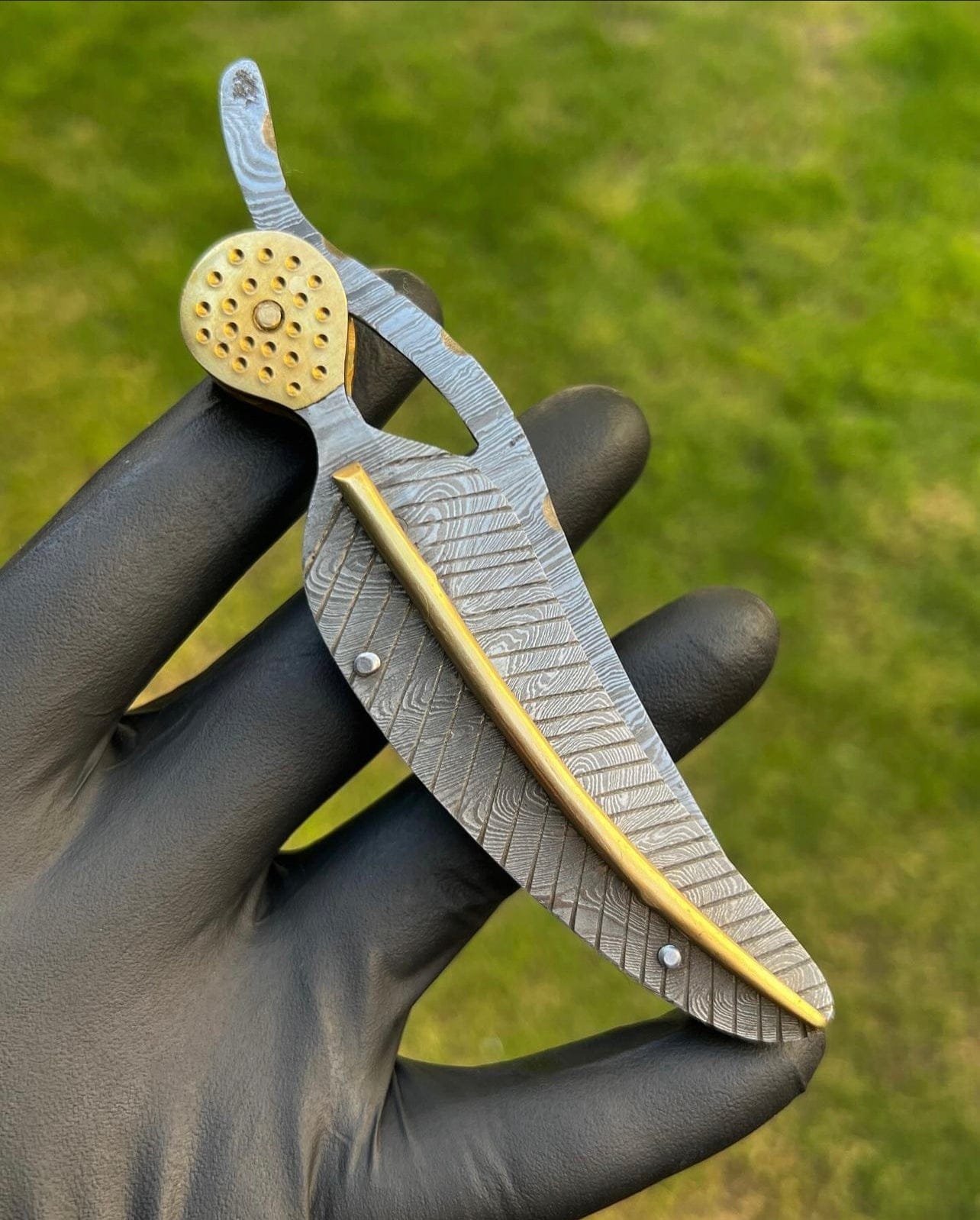 cskforged Damascus folding Damascus Leaf Pocket knife, Folding Knife, Every Day Carry Knife , Damascus Knives, Gift For Him