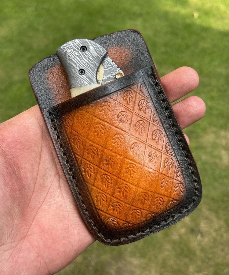 cskforged Damascus folding Folding Damascus Blade EDC Folding Pocket Knife