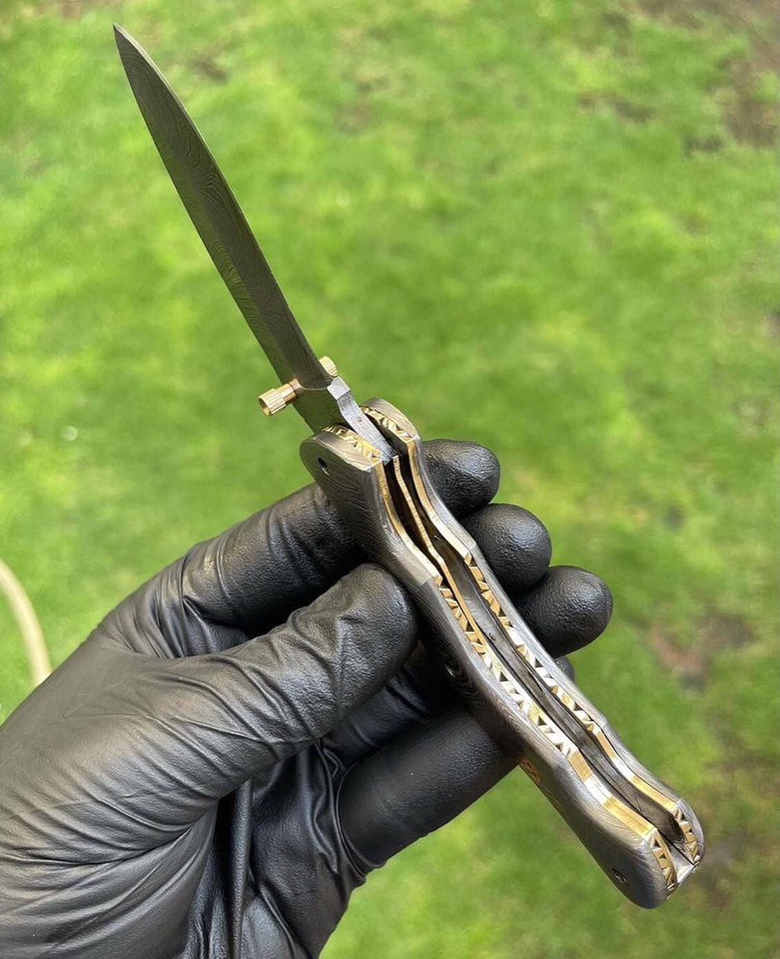 cskforged Damascus folding Folding Full Damascus Blade EDC Folding Pocket Knife
