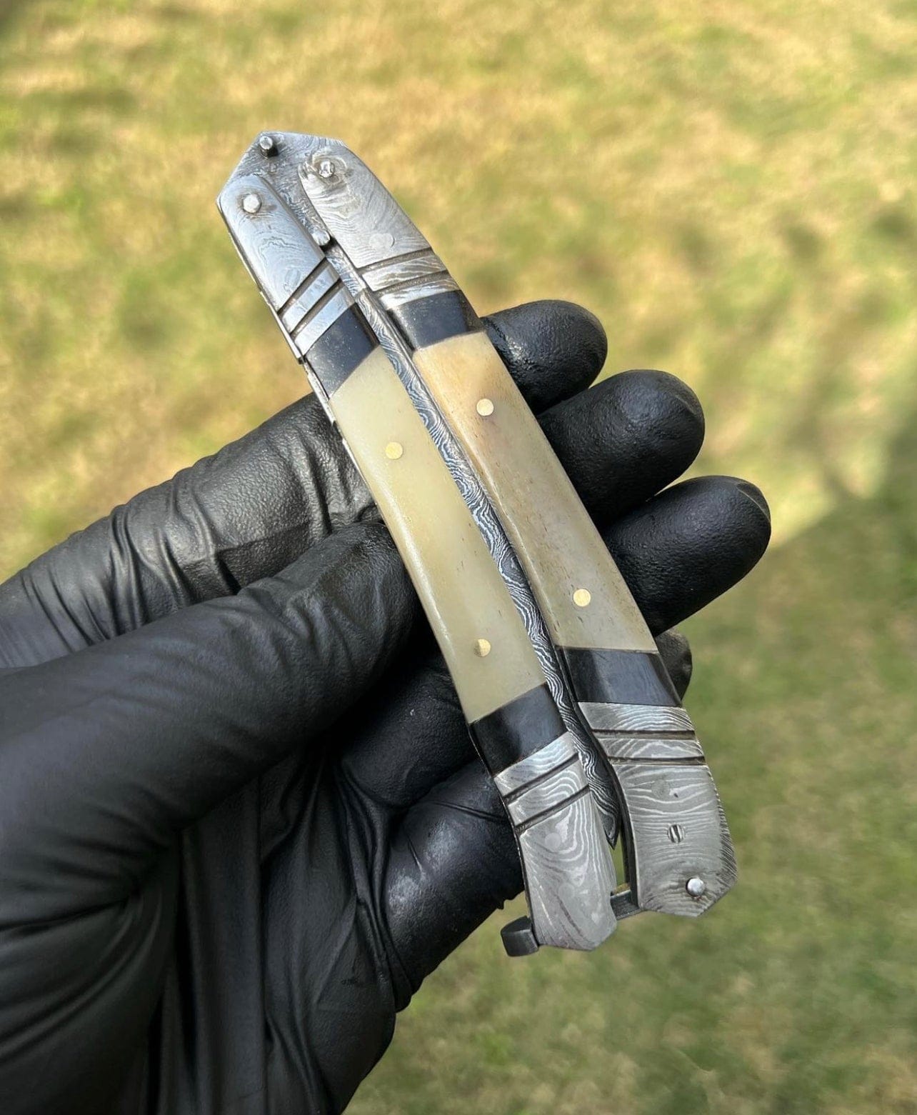 cskforged Damascus folding Personalized Damascus Steel Pocket Knife with Damascus Folding Knife - Custom Valentines Day Gift Knife for Husband