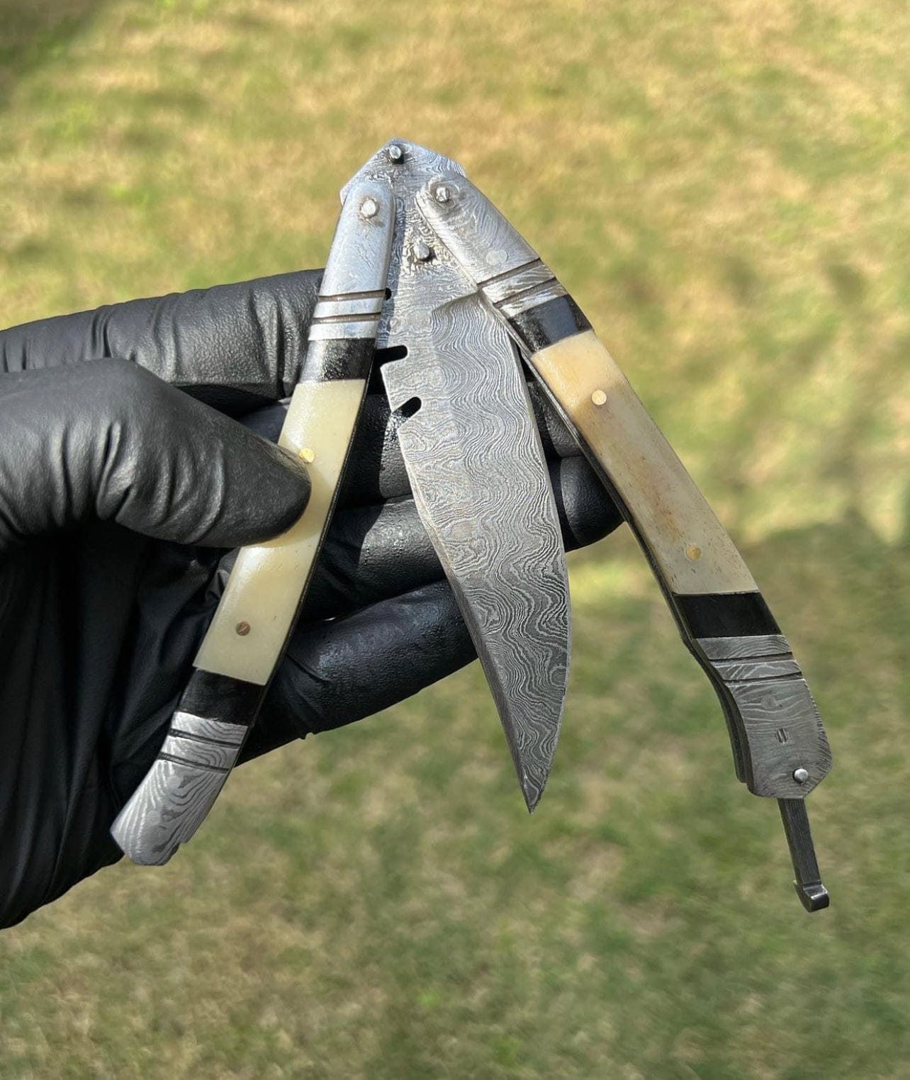 cskforged Damascus folding Personalized Damascus Steel Pocket Knife with Damascus Folding Knife - Custom Valentines Day Gift Knife for Husband