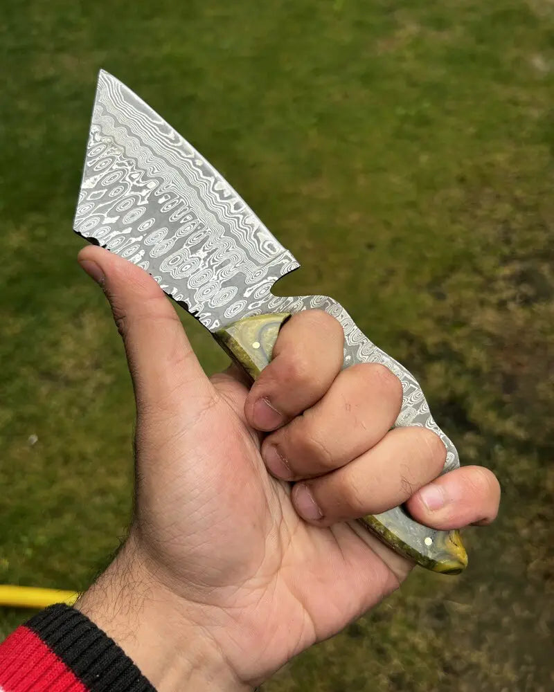cskforged Damascus Knuckle Knife