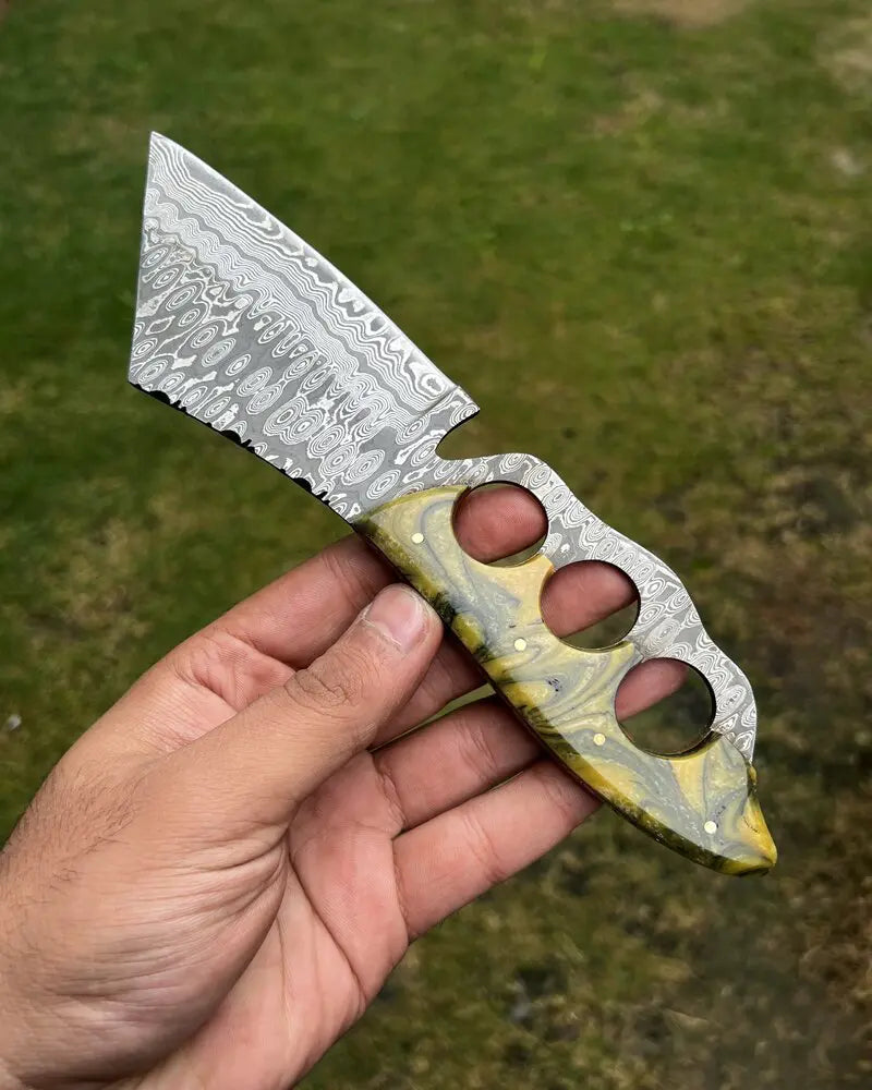 cskforged Damascus Knuckle Knife