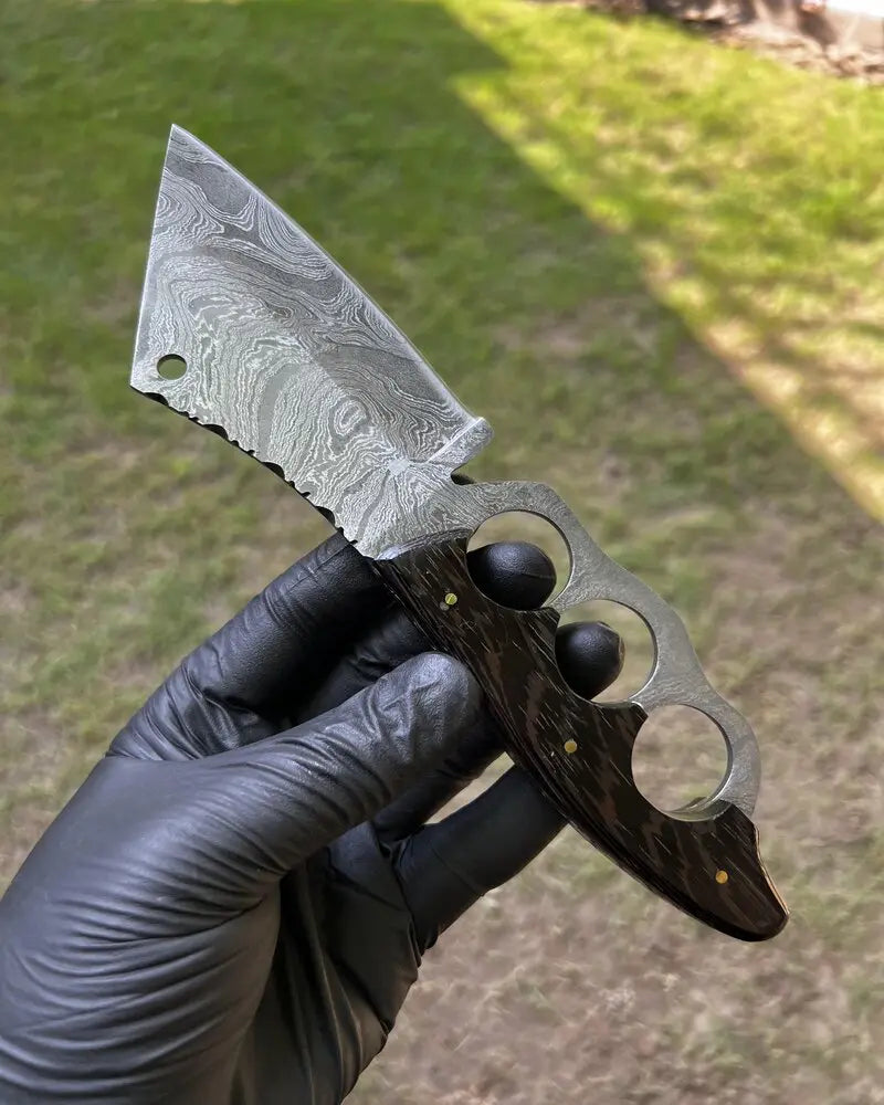 cskforged Damascus Knuckle Knife