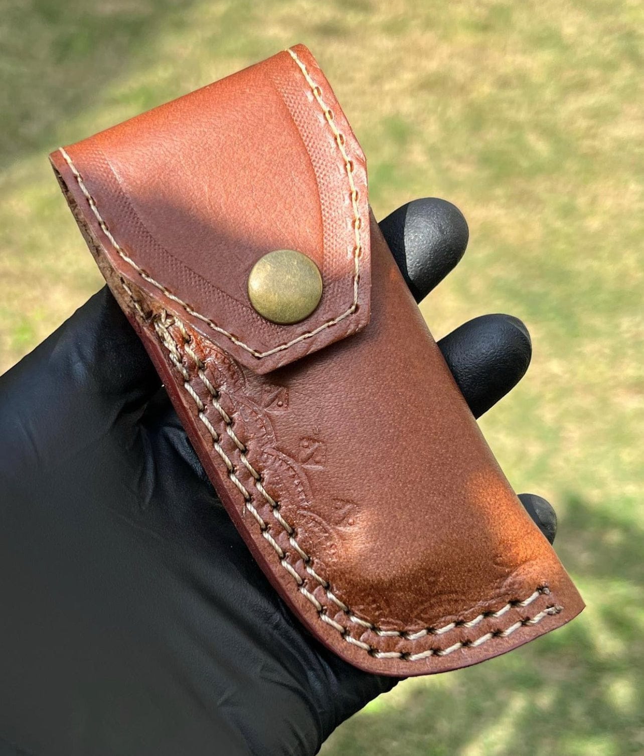 cskforged Damascus pocket folding knife