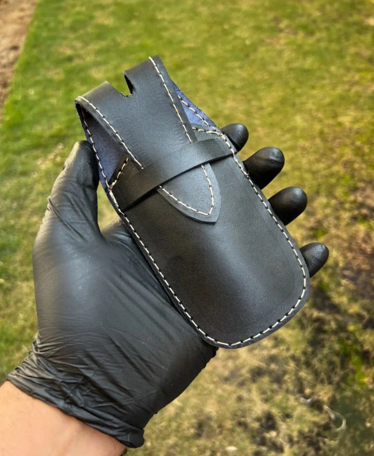 cskforged Damascus Razor Handmade Damascus Steel Razor With Leather Sheath