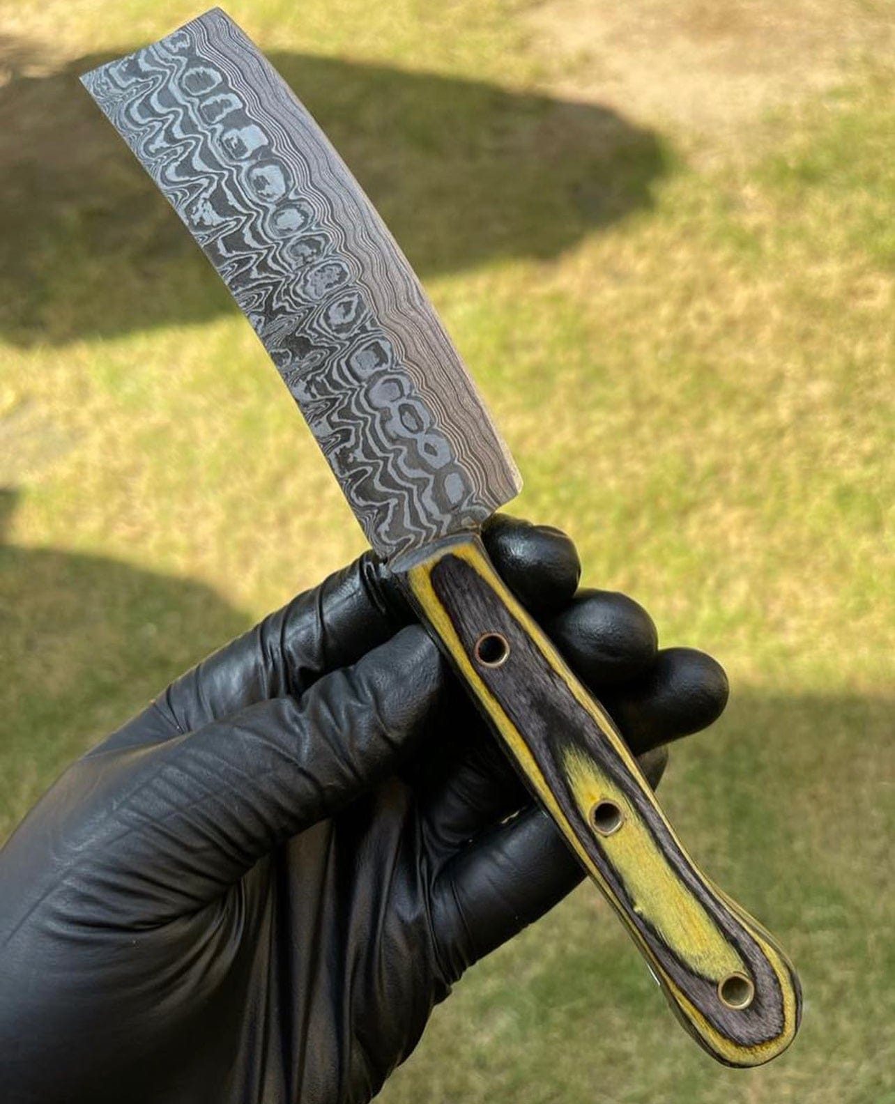 cskforged Damascus steel EDC knife