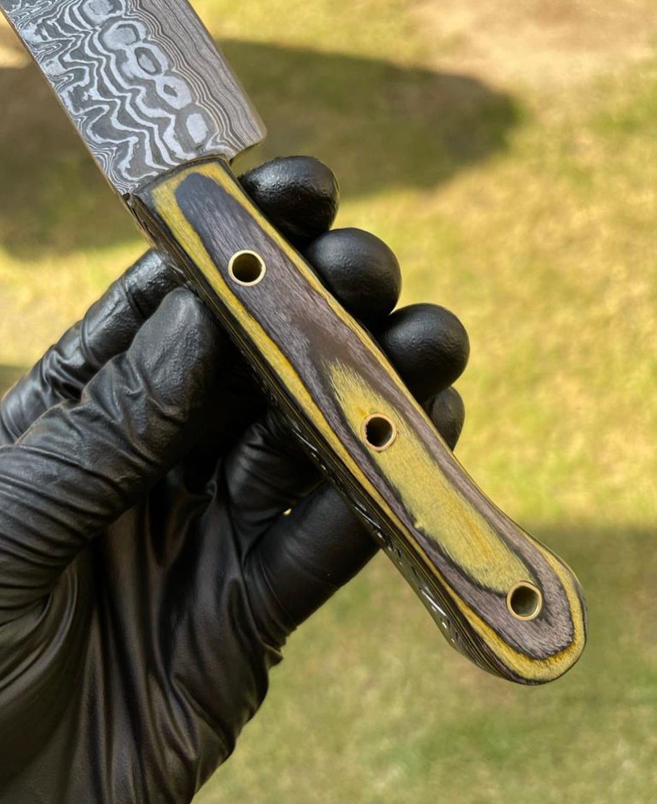 cskforged Damascus steel EDC knife