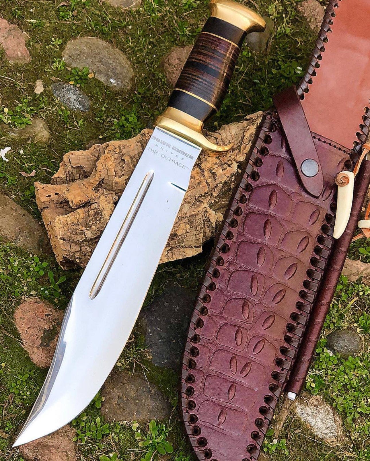 cskforged Dundee knife Crocodile Dundee Outback Inspired Knife-Premium Polished Blade
