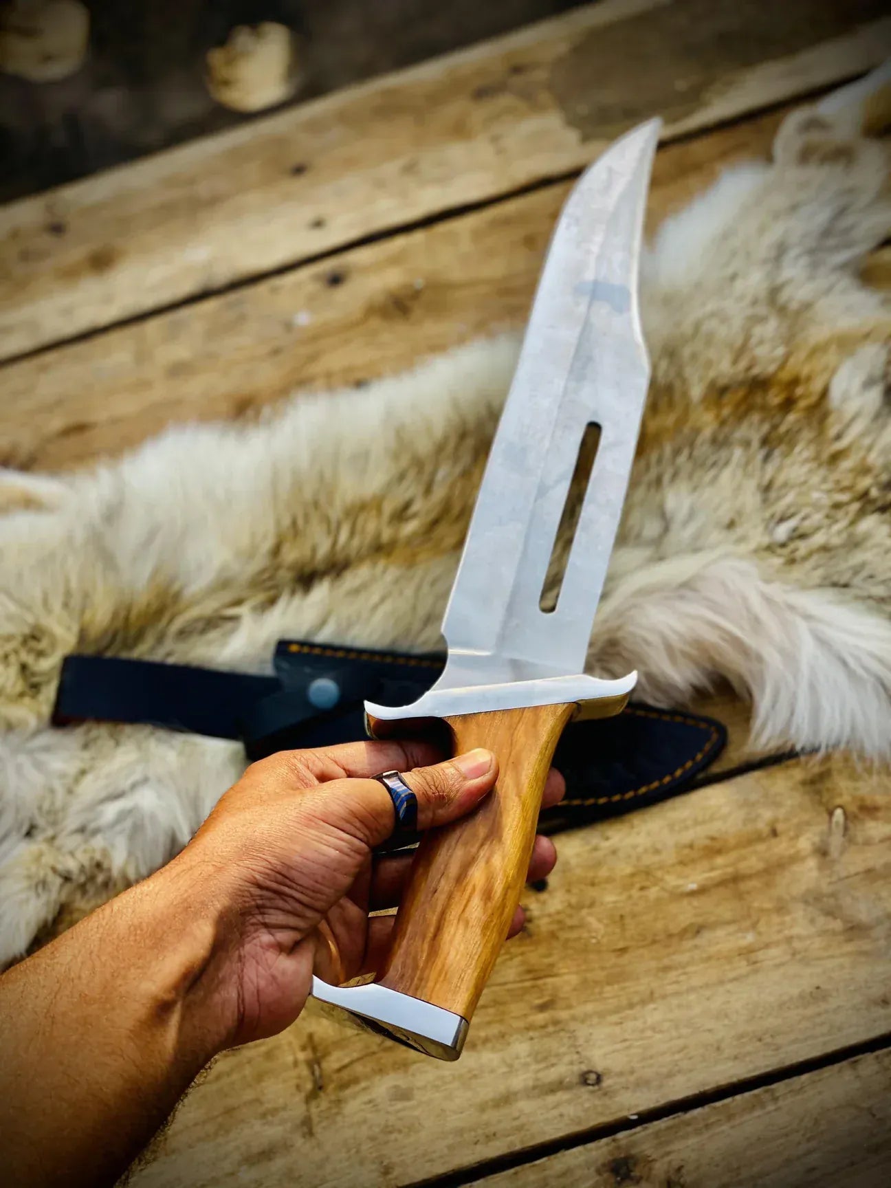 cskforged Dundee knife Handmade Survival Rambo Bowie Knife