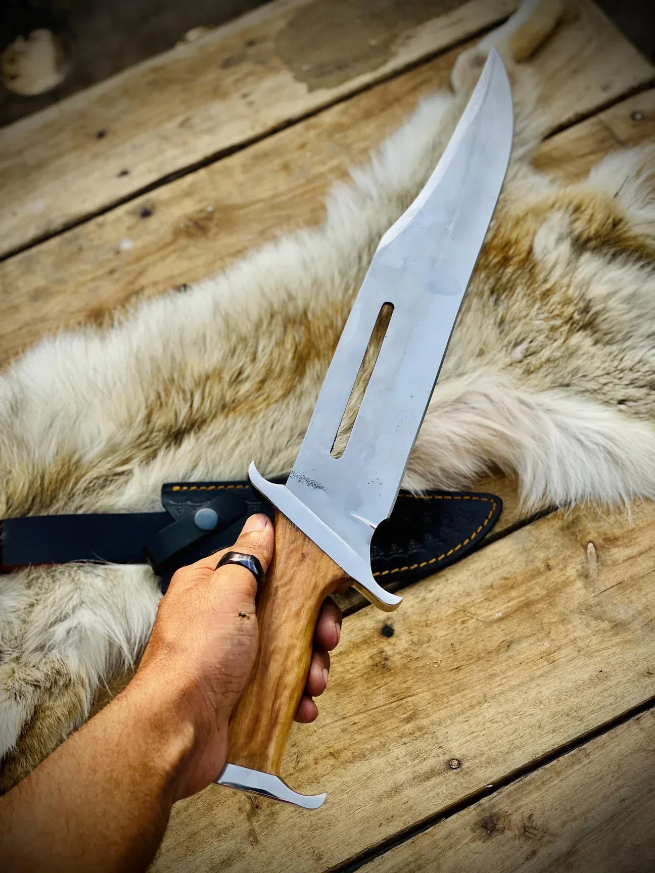 cskforged Dundee knife Handmade Survival Rambo Bowie Knife
