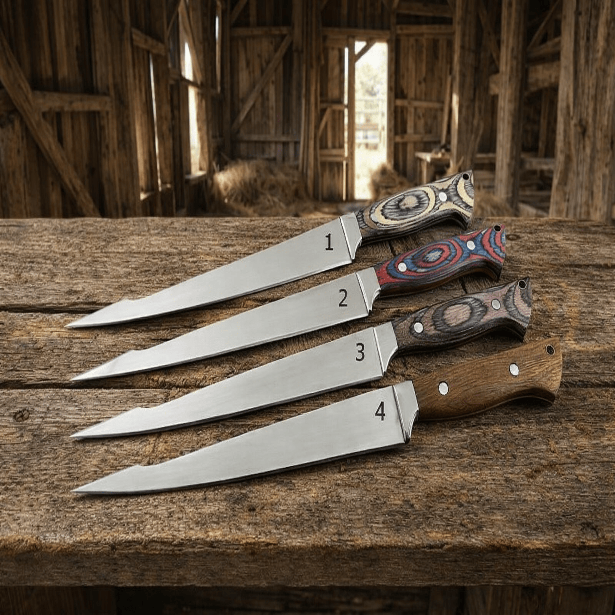 cskforged Fisher fillet 4 pieces Best Deal Handmade Flexible Fishing Fillet knife