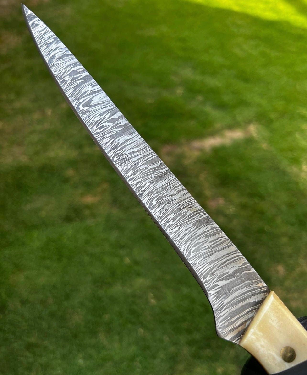 cskforged Fisher fillet Handmade Damascus steel fillet knife