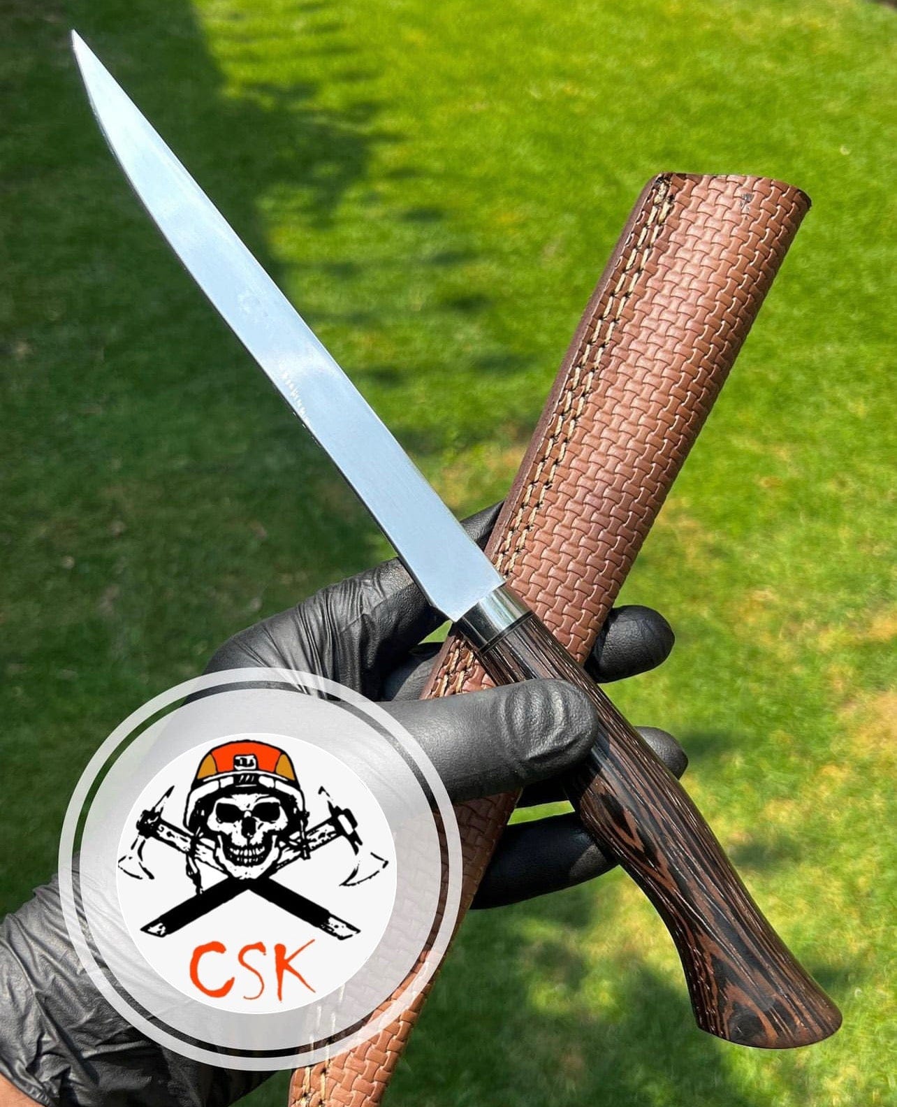 cskforged Fisher fillet Stainless 440C Steel Fillet-Boning Knife with Stained Wenge wood handle by cskforged
