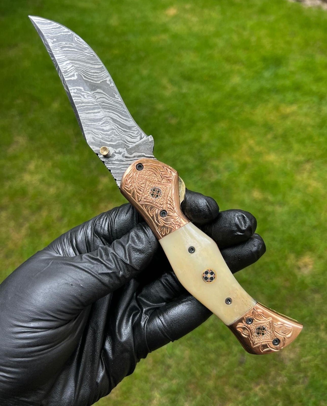 cskforged Folding Dmascus Pocket Knife/EDC Pocket Folding