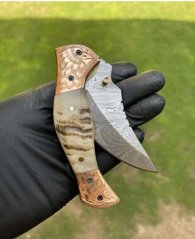 cskforged Folding Dmascus Pocket Knife/EDC Pocket Folding