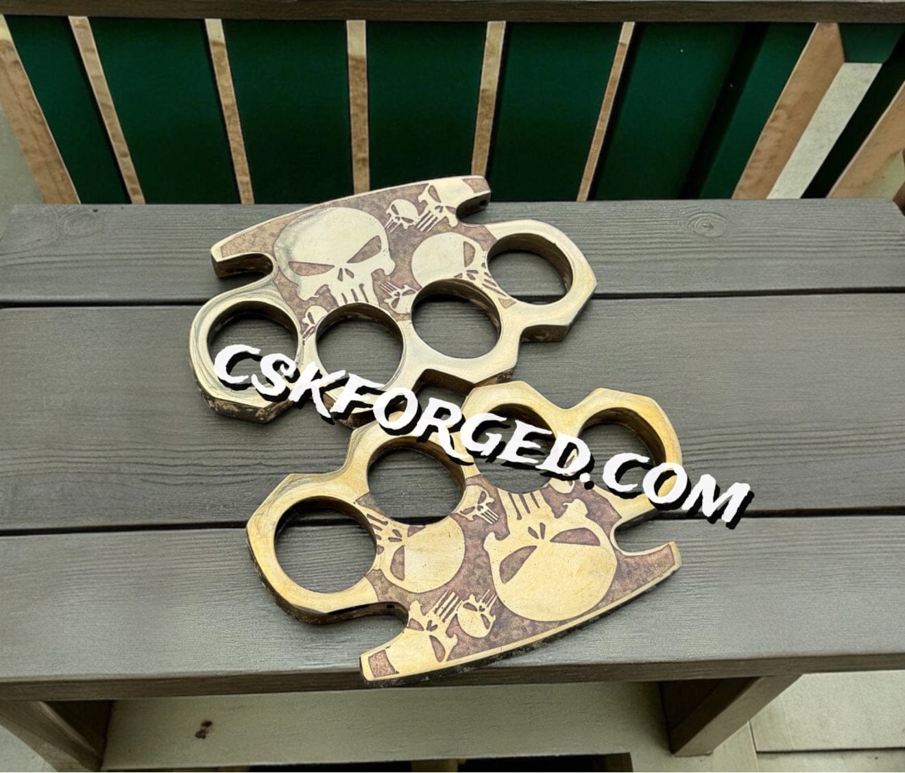 cskforged Grim Reaper Handmade Skull Brass Knuckles Set