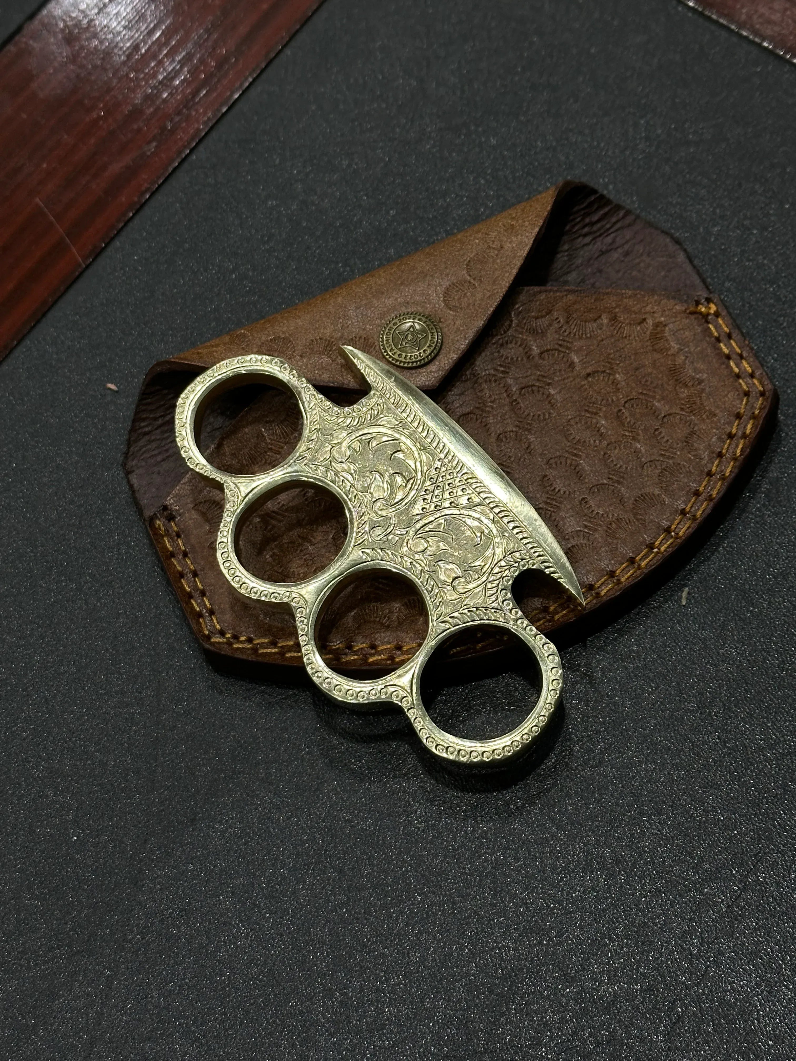 cskforged Hand Engraved Brass knuckle