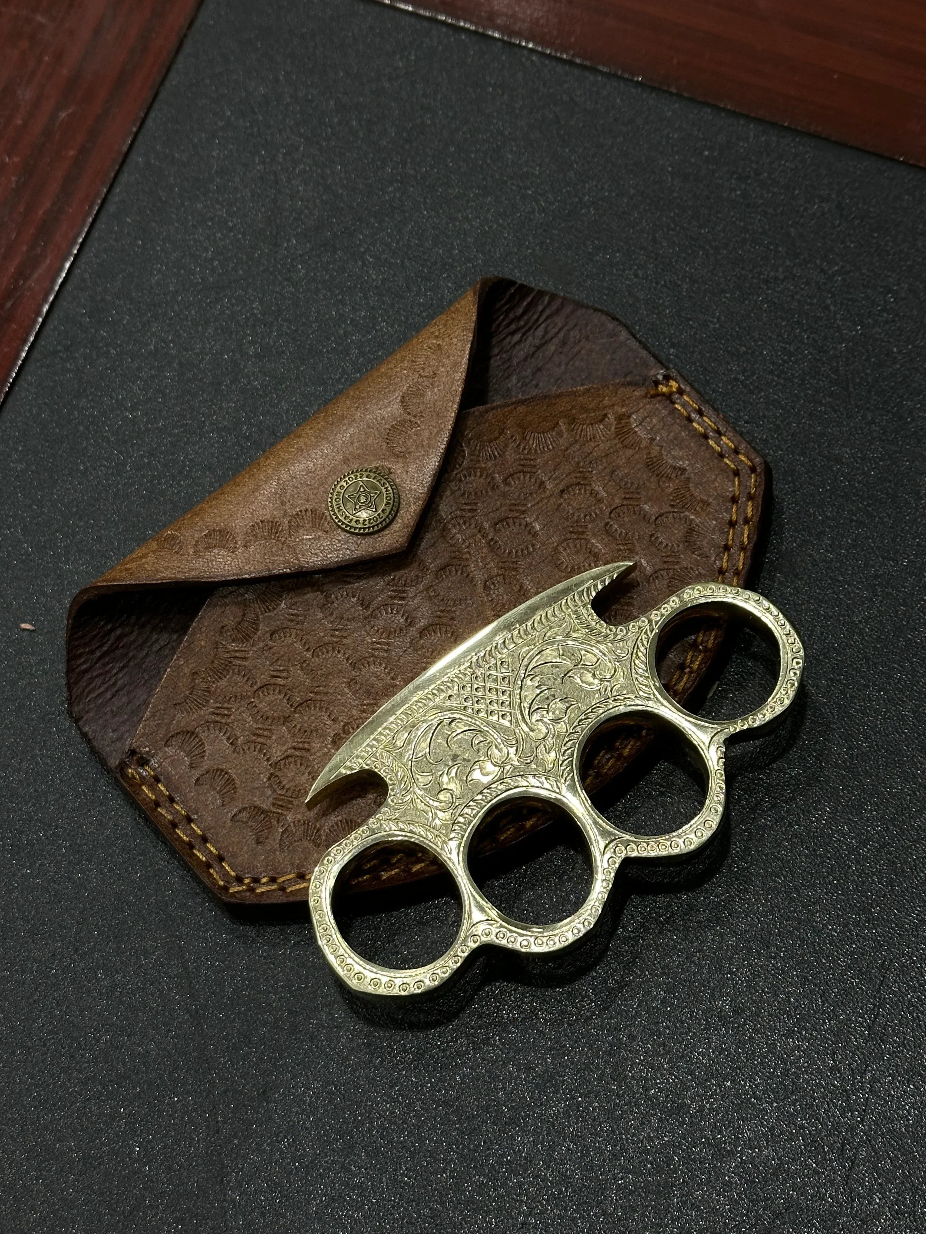 cskforged Hand Engraved Brass knuckle
