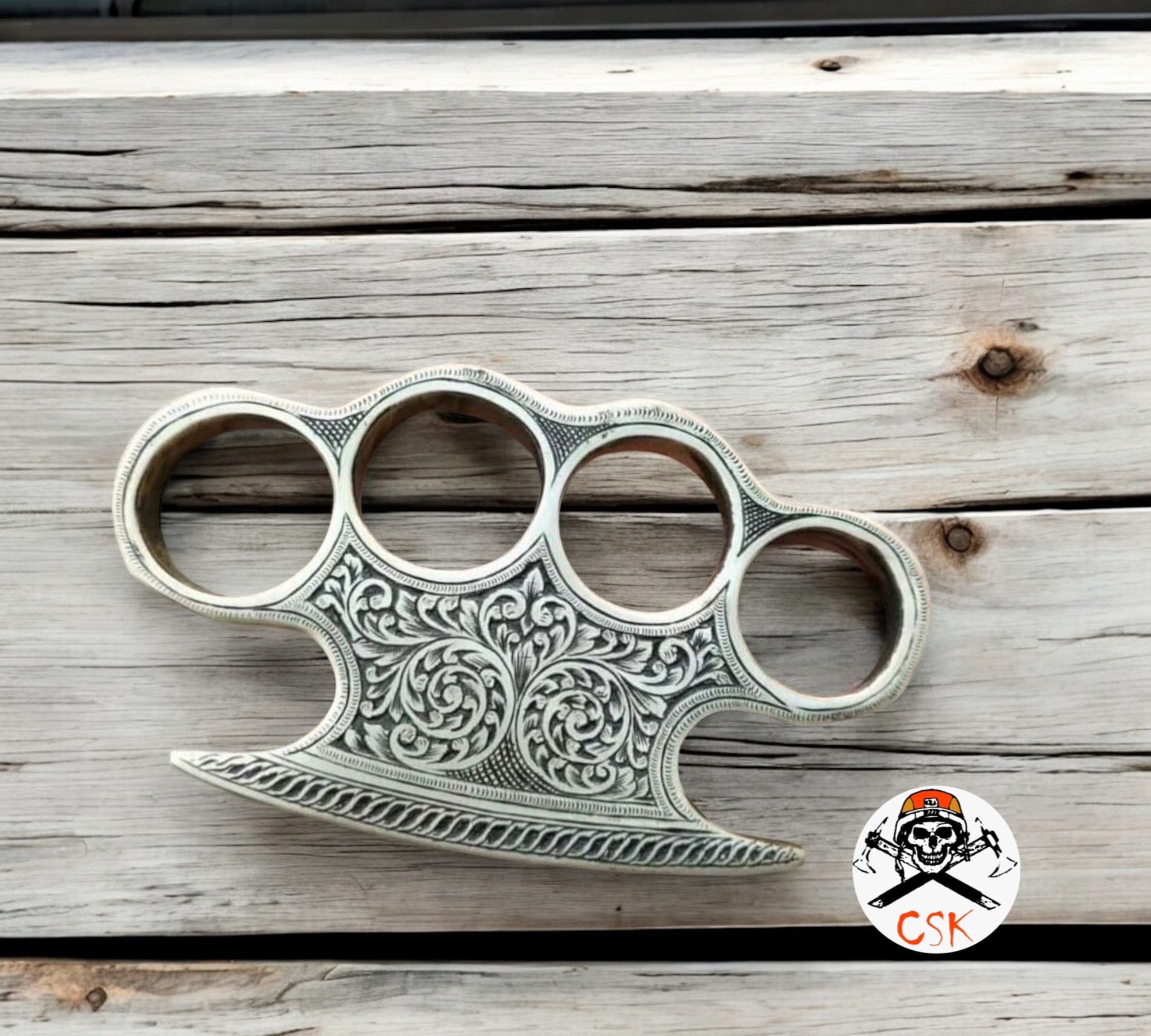 cskforged Hand Engraved Brass Knuckle Custom Hand Engraved Brass knuckle
