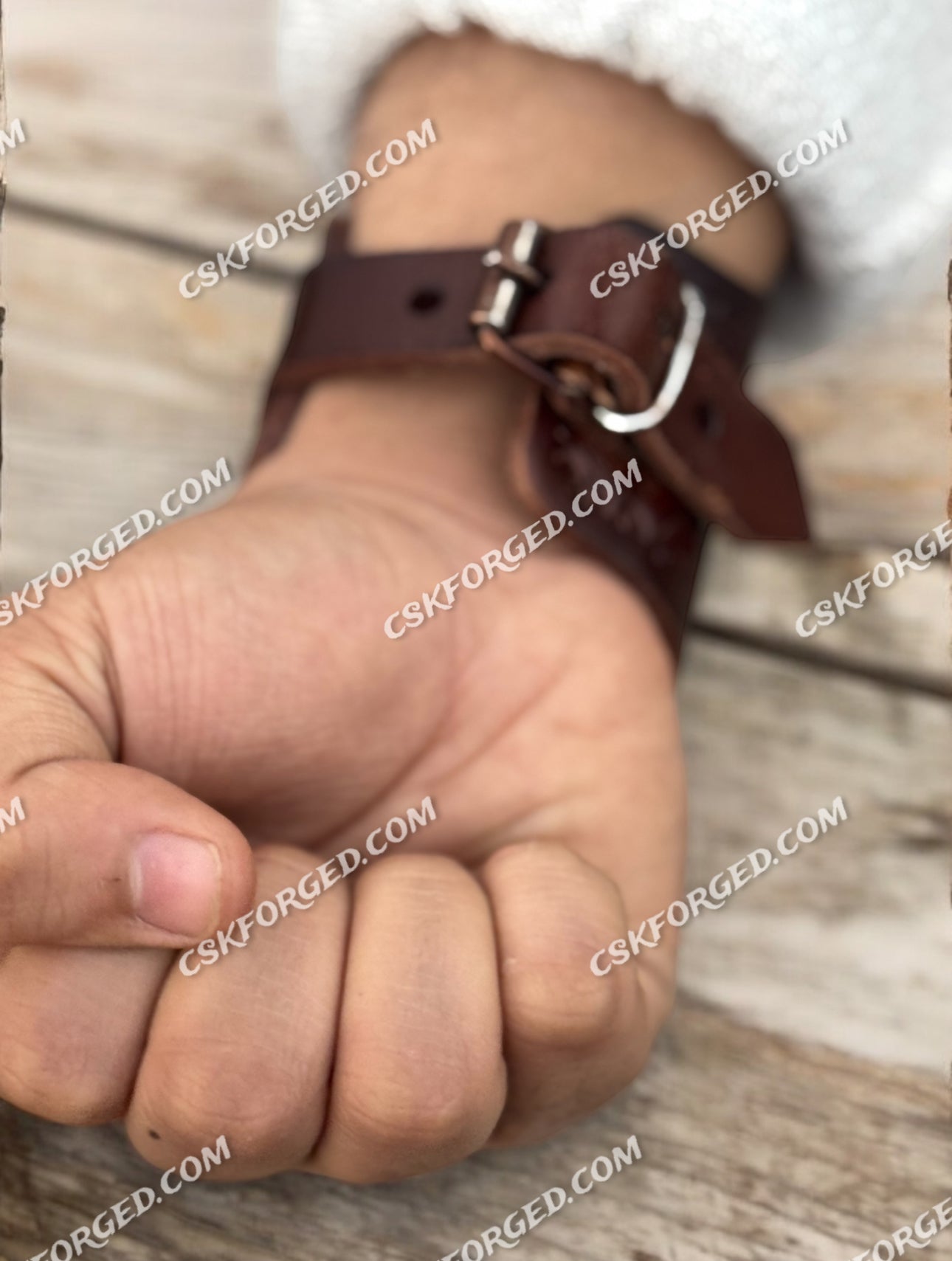 cskforged Handcrafted Viking Leather Cuff – Norse Raven Wristband | Medieval & Nordic Arm Guard