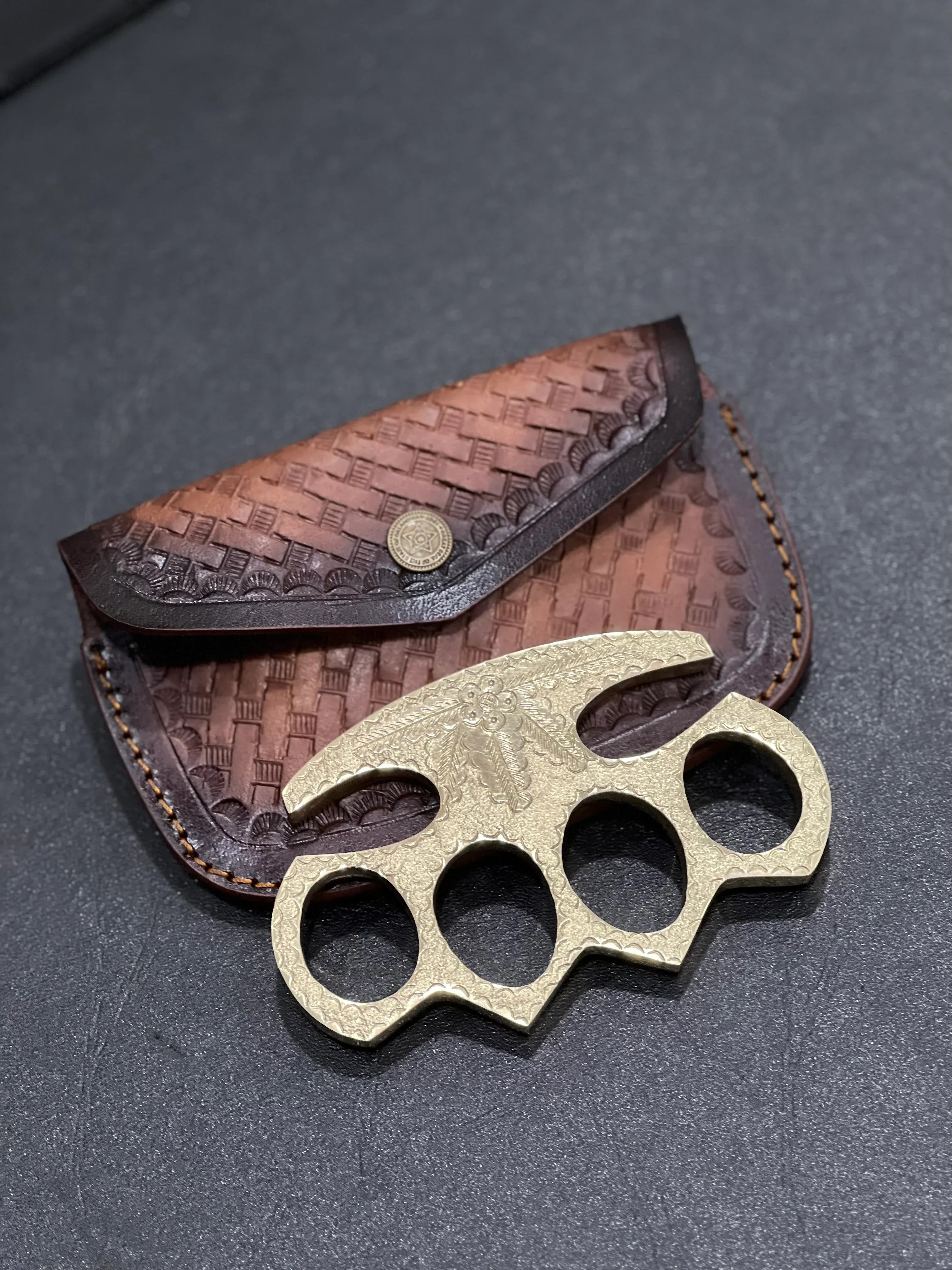 cskforged Handmade Brass Engraved Knuckle