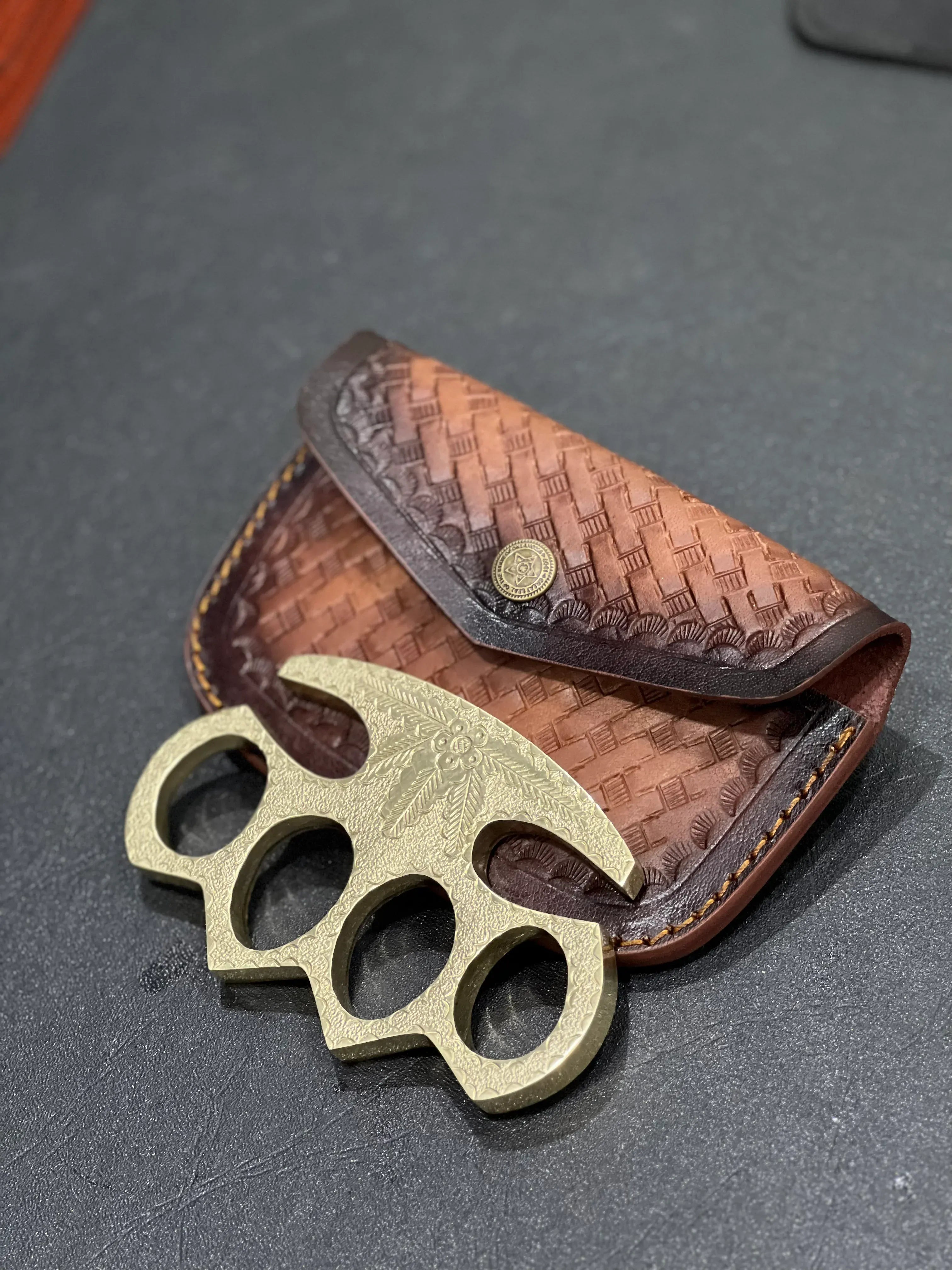 cskforged Handmade Brass Engraved Knuckle