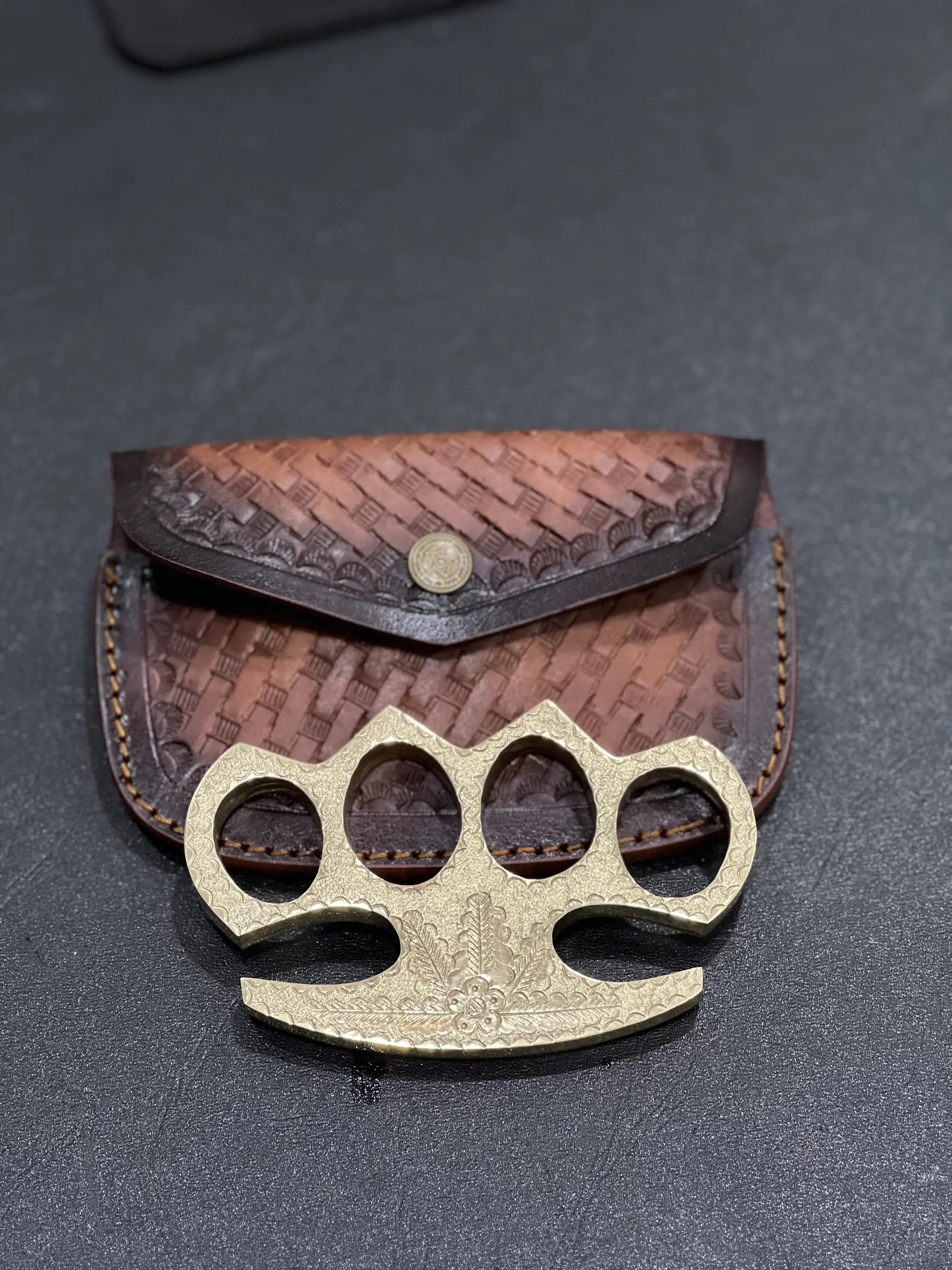 cskforged Handmade Brass Engraved Knuckle