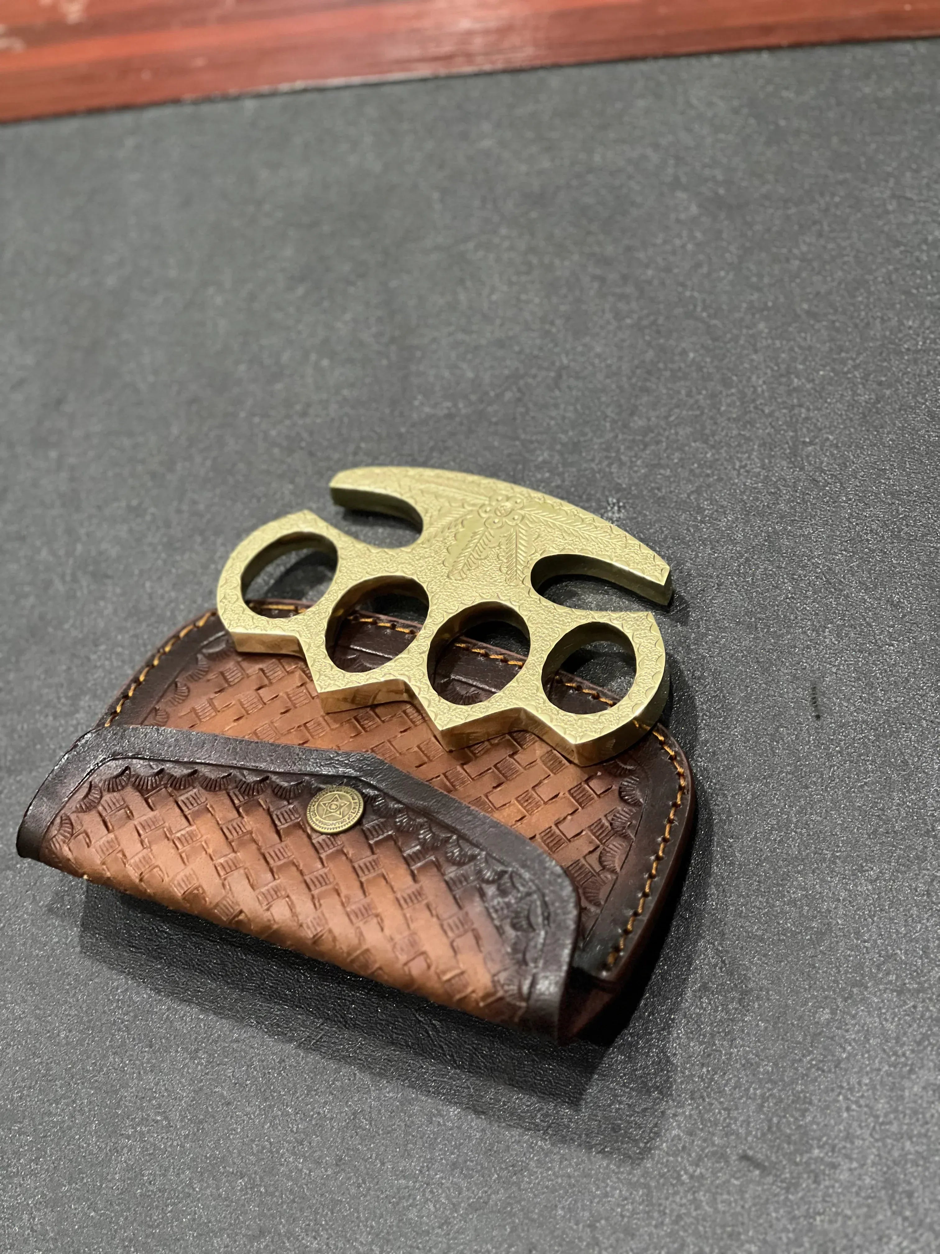 cskforged Handmade Brass Engraved Knuckle
