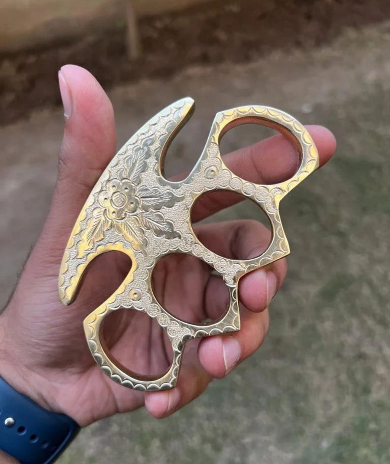 cskforged Handmade Engraved Brass knuckle