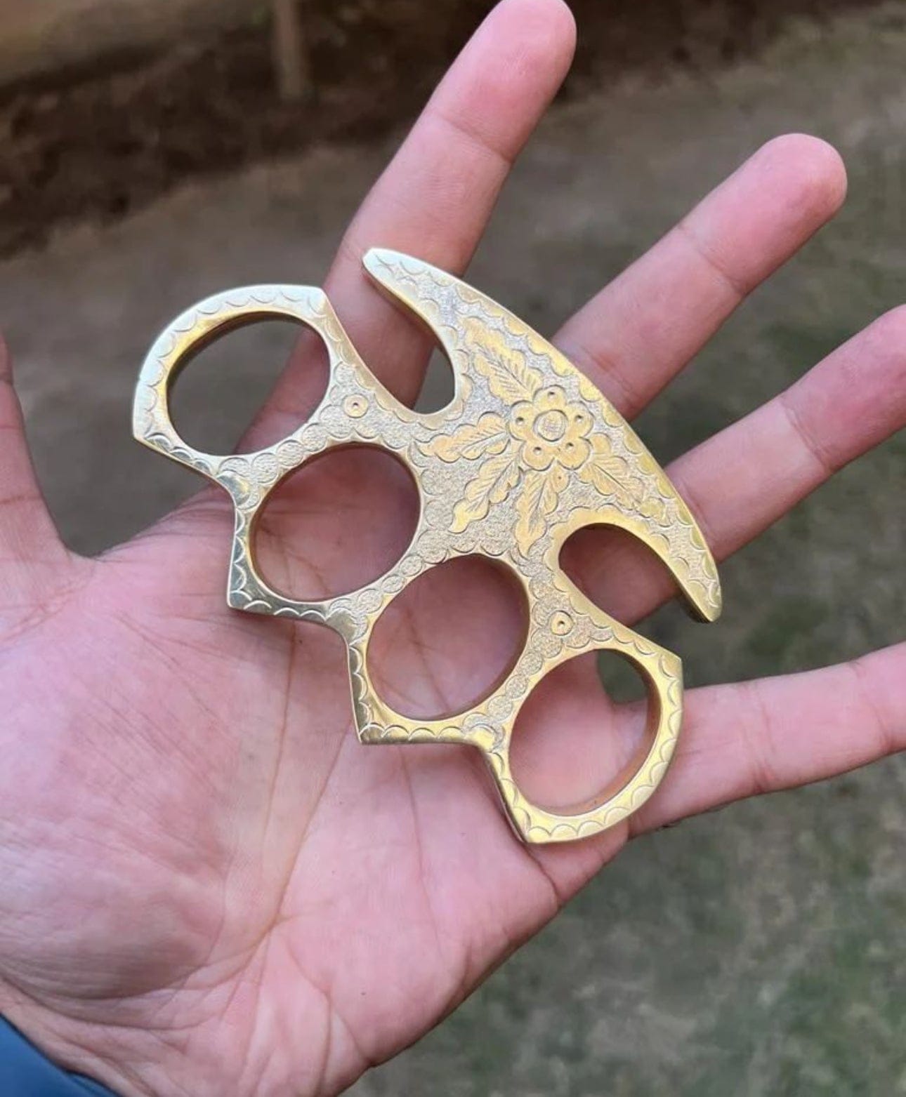 cskforged Handmade Engraved Brass knuckle