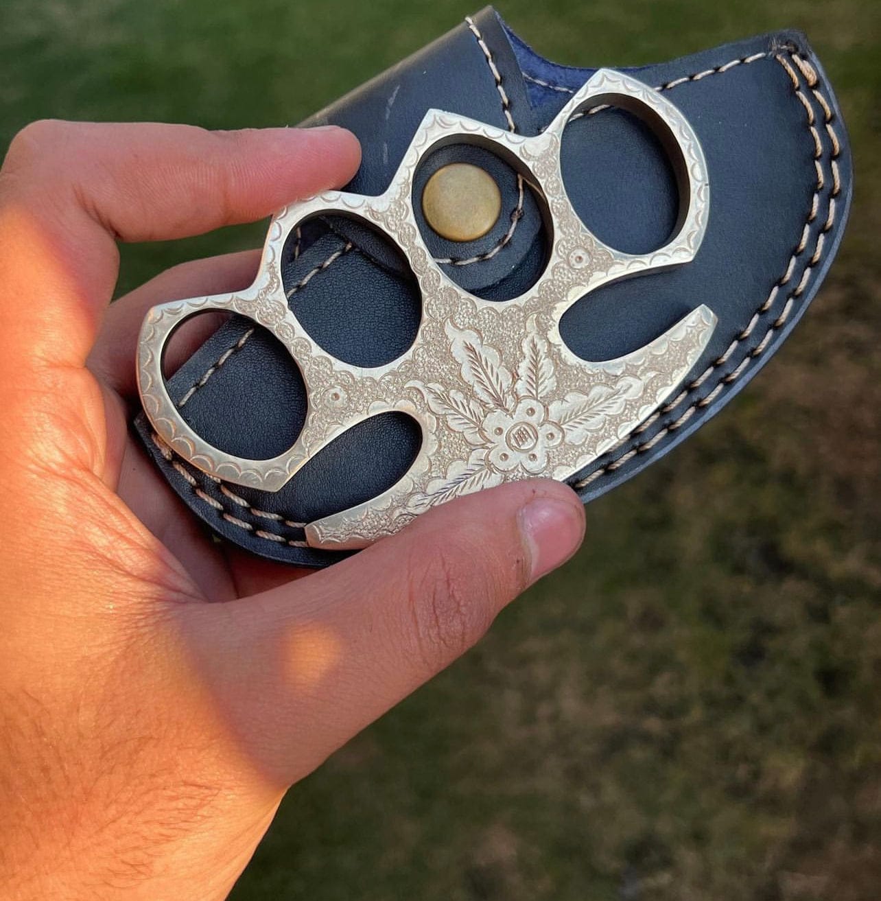 cskforged Handmade Engraved Brass knuckle