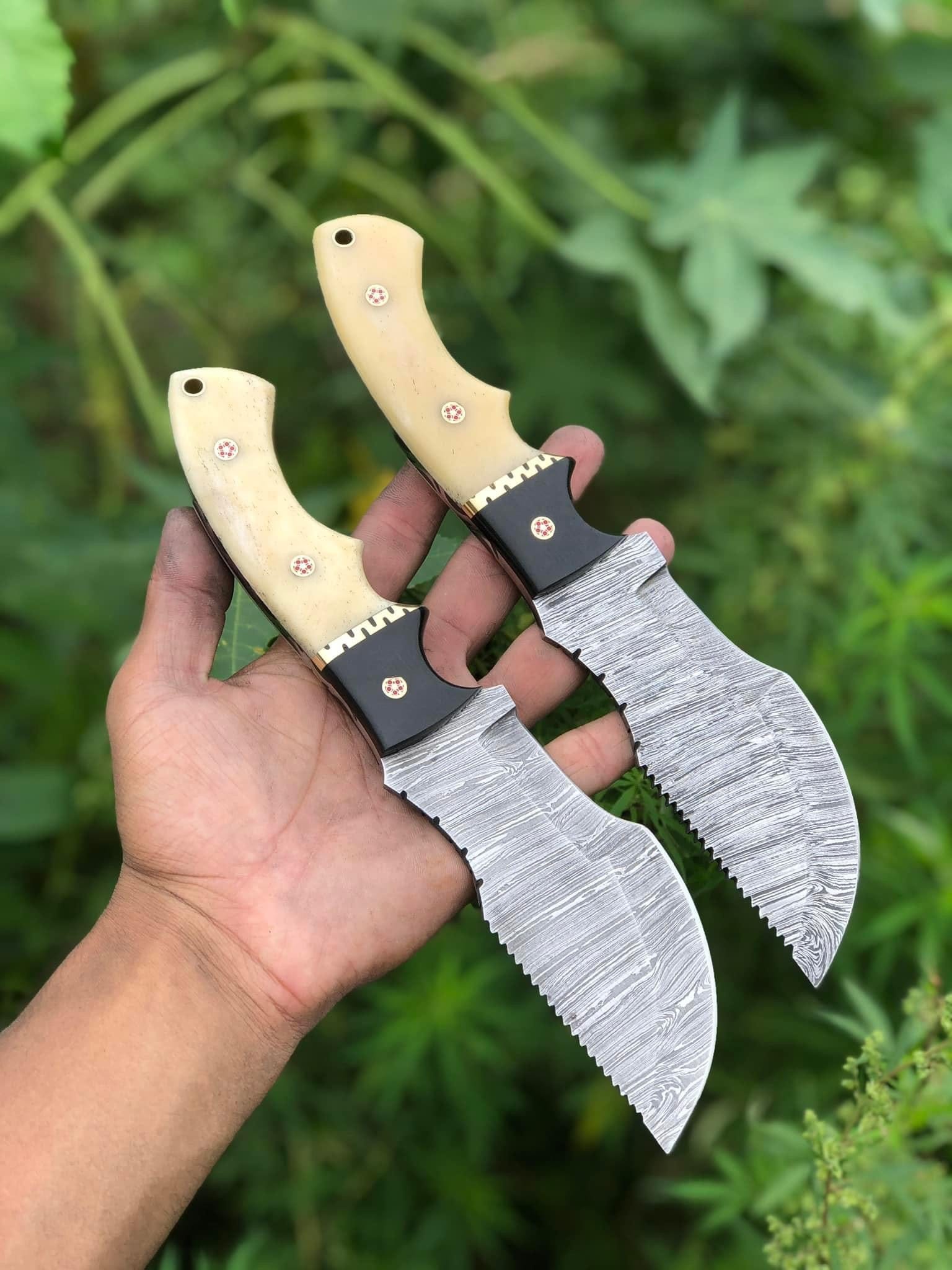 cskforged Hunting knives 167.50 Custom Handmade Tom Brown Knife – 10" Damascus Steel Blade