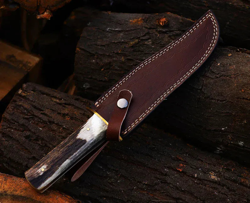 cskforged Hunting knives Antler Hunting Knife Handmade Stainless Steel Best Hunting Companion Knife
