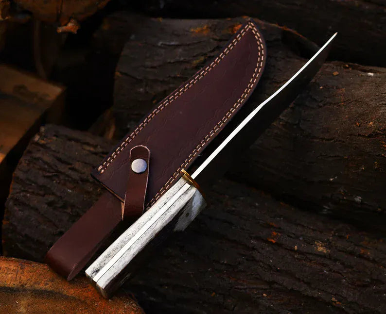 cskforged Hunting knives Antler Hunting Knife Handmade Stainless Steel Best Hunting Companion Knife
