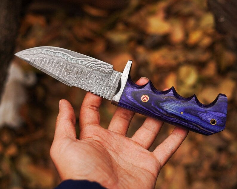 cskforged Hunting knives Bobcat Damascus Steel Hunting Knife by cskforged