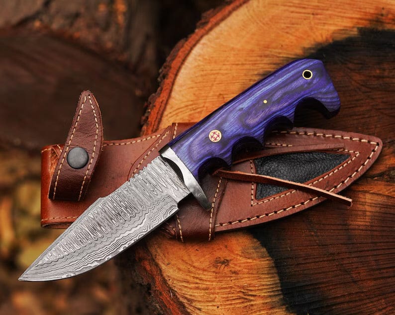 cskforged Hunting knives Bobcat Damascus Steel Hunting Knife by cskforged